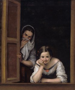 Kaksi naista ikkunan ääressä tekijältä Bartolomé Esteban Murillo