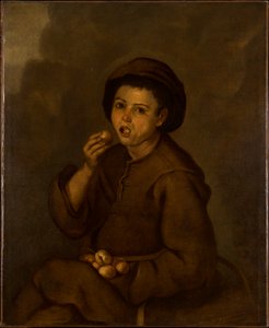 Poika syömässä persikoita tekijältä Bartolomé Esteban Murillo