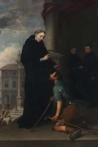 Pyhä Tuomas Villanuevalainen parantaa ramman tekijältä Bartolomé Esteban Murillo