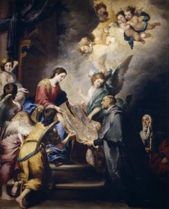 Neitsyen ilmestyminen pyhälle Ildefonsukselle, noin 1655 (öljy kankaalle). tekijältä Bartolomé Esteban Murillo