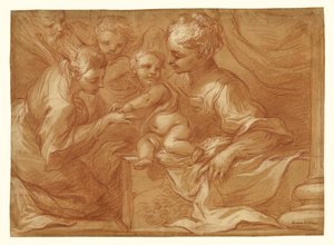 Pyhän Katariinan mystinen avioliitto tekijältä Bartolomeo Biscaino