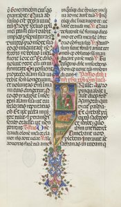 Missale: Fol. 131: Pyhä Luukas härän kanssa, 1469. tekijältä Bartolomeo Caporali