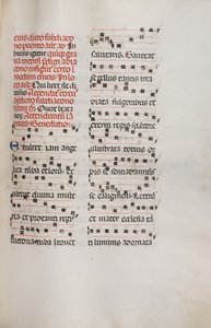 Missale: Fol. 153: Musiikkia Exultetille, 1469 tekijältä Bartolomeo Caporali