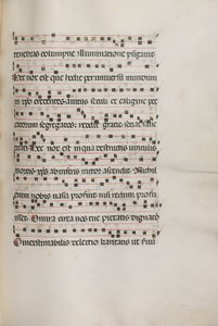 Missale: Fol. 155: Musiikkia Exultetille, 1469 tekijältä Bartolomeo Caporali