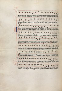 Missale: Fol. 157v: Musiikkia Exultetille, 1469 tekijältä Bartolomeo Caporali