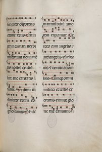Missale: Fol. 177: Musiikkia erilaisiin tavallisiin rukouksiin, 1469.