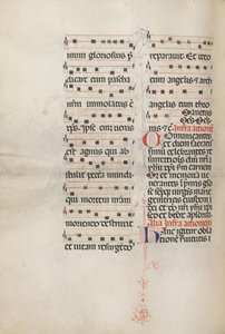 Missale: Fol. 179v: Musiikkia erilaisiin tavallisiin rukouksiin, 1469. tekijältä Bartolomeo Caporali