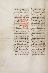 Missale: Fol. 189v: Musiikkia erilaisiin rukouksiin, 1469. tekijältä Bartolomeo Caporali