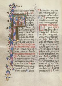 Missale: Fol. 311v: Pyhä Anna pitelee vastasyntynyttä Neitsyttä, 1469.