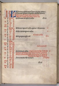Missale: Fol. 4r: maaliskuun kalenterisivu, 1469. tekijältä Bartolomeo Caporali