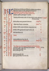 Missale: Fol. 5r: toukokuun kalenterisivu, 1469. tekijältä Bartolomeo Caporali