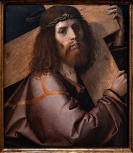 Kristus kantaa ristiä, ensimmäinen vuosikymmen 1500-luku (öljy paneelissa)