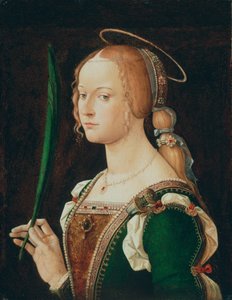 Pyhä Justina Padovalainen, n. 1490 (öljy puulle)