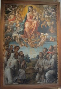Bartolomeo Neroni, joka tunnetaan nimellä Siili, Madonna ja seurueen veljet tekijältä Bartolomeo Neroni