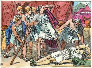 Aleksanteri Suuri, joka oli humalassa, tappoi Clitusin. tekijältä Bartolomeo Pinelli