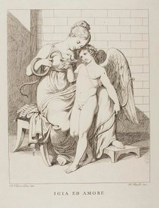 Hygieia ja Cupid tekijältä Bartolomeo Pinelli