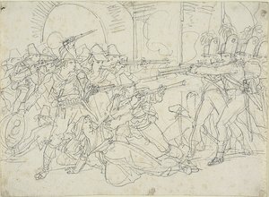 Tutkimus italialaisen rosvon Massaronin elämäntapahtumia varten tekijältä Bartolomeo Pinelli