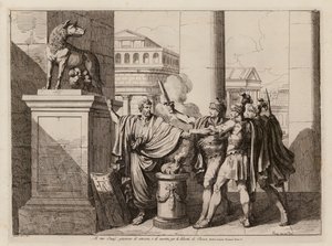 Horatiusten vala (etsaus) (etsaus) tekijältä Bartolomeo Pinelli