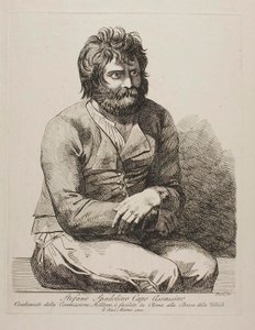 Ryöstöjoukon johtaja Stefano Spadolino tekijältä Bartolomeo Pinelli