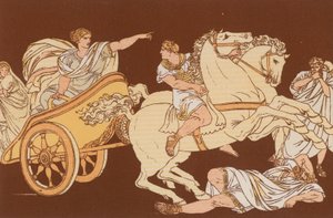 Tullia ajaa isänsä ruumiin yli tekijältä Bartolomeo Pinelli