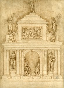 Proyecto para las sepulturas de León X ja Clemente VII tekijältä Bartolommeo Bandinelli
