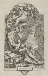 Teebalainen pyhä Paavali demonin kiusaamana Magnascon jälkeen, n. 1720-30. tekijältä Bartolommeo Gazalis