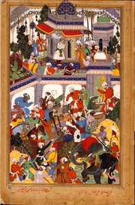 Akbar vierailee Khwajin pyhäkössä: Muin ad-Din Chishti Ajmerissa, 1590