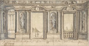 Suunnitelma maalattua seinäkoristetta varten Palazzo Massimo all