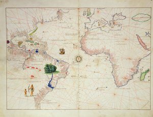 Uusi maailma, Atlas of the World in 33 Maps, Venetsia, 1. syyskuuta 1553 (muste vellum) (katso myös 330961)