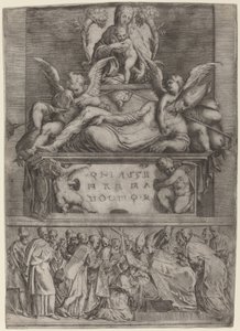 Piispan hauta tekijältä Battista Angolo del Moro after Parmigianino