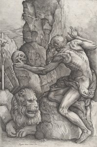 St. Jerome, n. 1550-60. tekijältä Battista Franco Veneziano