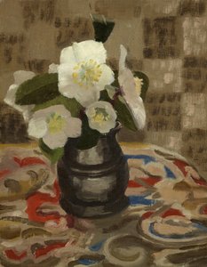 Jouluruusut (öljy kankaalle) tekijältä Beatrice H. Budgett