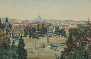 Rooma, The Pincio, Piazza Del Popolo tekijältä Beatrice Mary Seccombe Leech