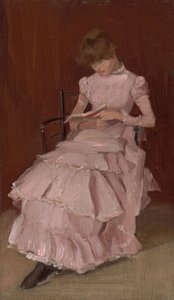 Persikan kukka, n.1890-1894 (öljy puulle) tekijältä Beatrix Whistler