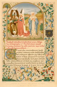 Martin le Francin LEstrif de Fortune. 1400-luvun käsikirjoitus tekijältä Belgian School