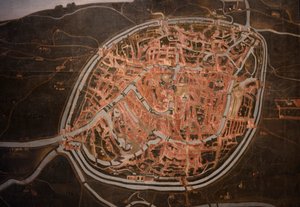 Bruggen kartta. anonyymi. 1546-1600. Yksityiskohta (maalaus) tekijältä Belgian School