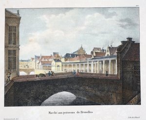 Brysselin kalamarkkinat, n. 1895 (valokuva) tekijältä Belgian School