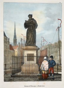 Patsas dErasme, Rotterdam, n. 1895 (fotokromi) tekijältä Belgian School