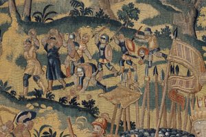 Tarina Cyrus II Suuresta, n. 1590 (kuvakudos) tekijältä Belgian School