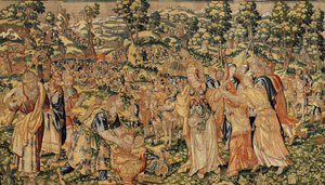 Tarina Cyrus II Suuresta, n. 1590 (kuvakudos) tekijältä Belgian School