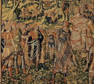Tarina Cyrus II Suuresta, n. 1590 (kuvakudos) tekijältä Belgian School