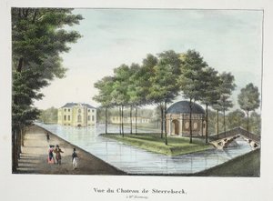 Näkymä Chateau de Sterrebeckille, n. 1895 (valokuva) tekijältä Belgian School