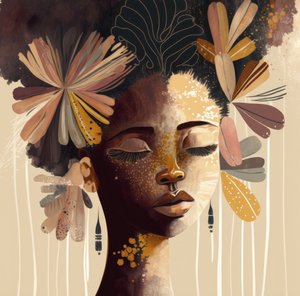 Kultainen kukkainen afro-kauneus tekijältä Bella Eve