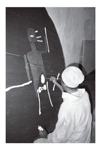 Jean-Michel Basquiatin maalaus "Record", Area, New York. tekijältä Ben Buchanan