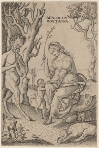 Satyr perhe tekijältä Benedetto Montagna