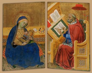 Nöyryyden Madonna ja Pyhä Hieronymus tekijältä Benedetto di Bindo