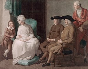 Mr West and Family, G.S ja J.G Facius, painanut Lontoossa John Boydell