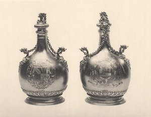 Pari William III Pilgrim -pulloja, n. 1690 (hopeakullattu) tekijältä Benjamin Bradford