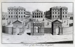 Näkymä Foundlingin sairaalasta, 1756