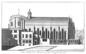 The South East Prospect of Temple Church, n. 1737